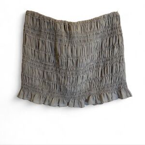 Abercrombie & Fitch Gray Smocked Mini Skirt